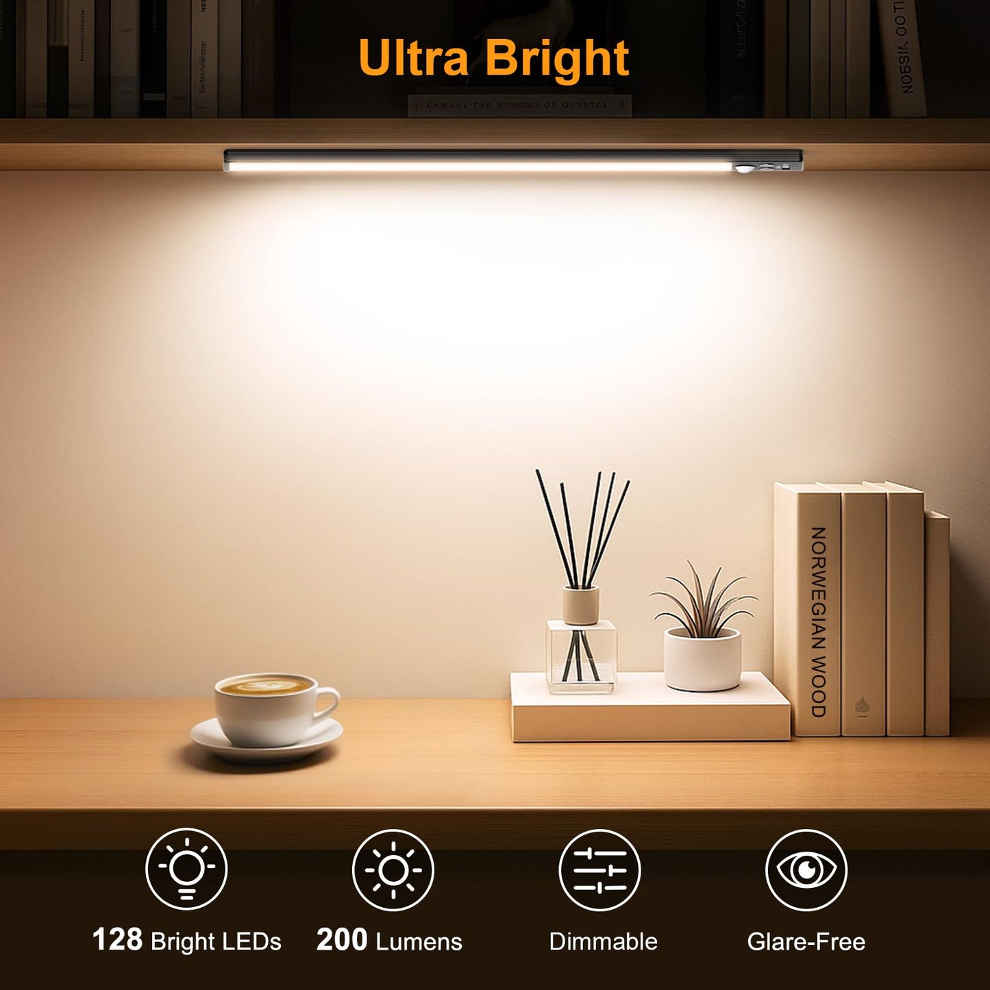 Gritin Under Cabinet Kitchen Lights Rechargeable