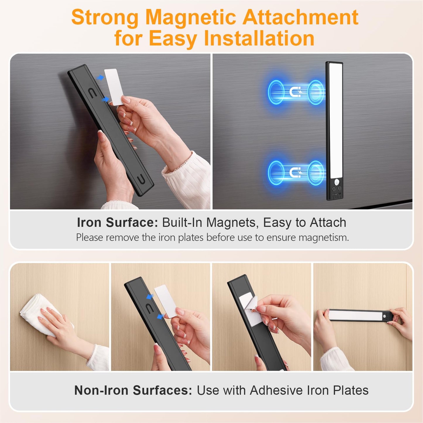 Gritin Under Cabinet Kitchen Lights Rechargeable