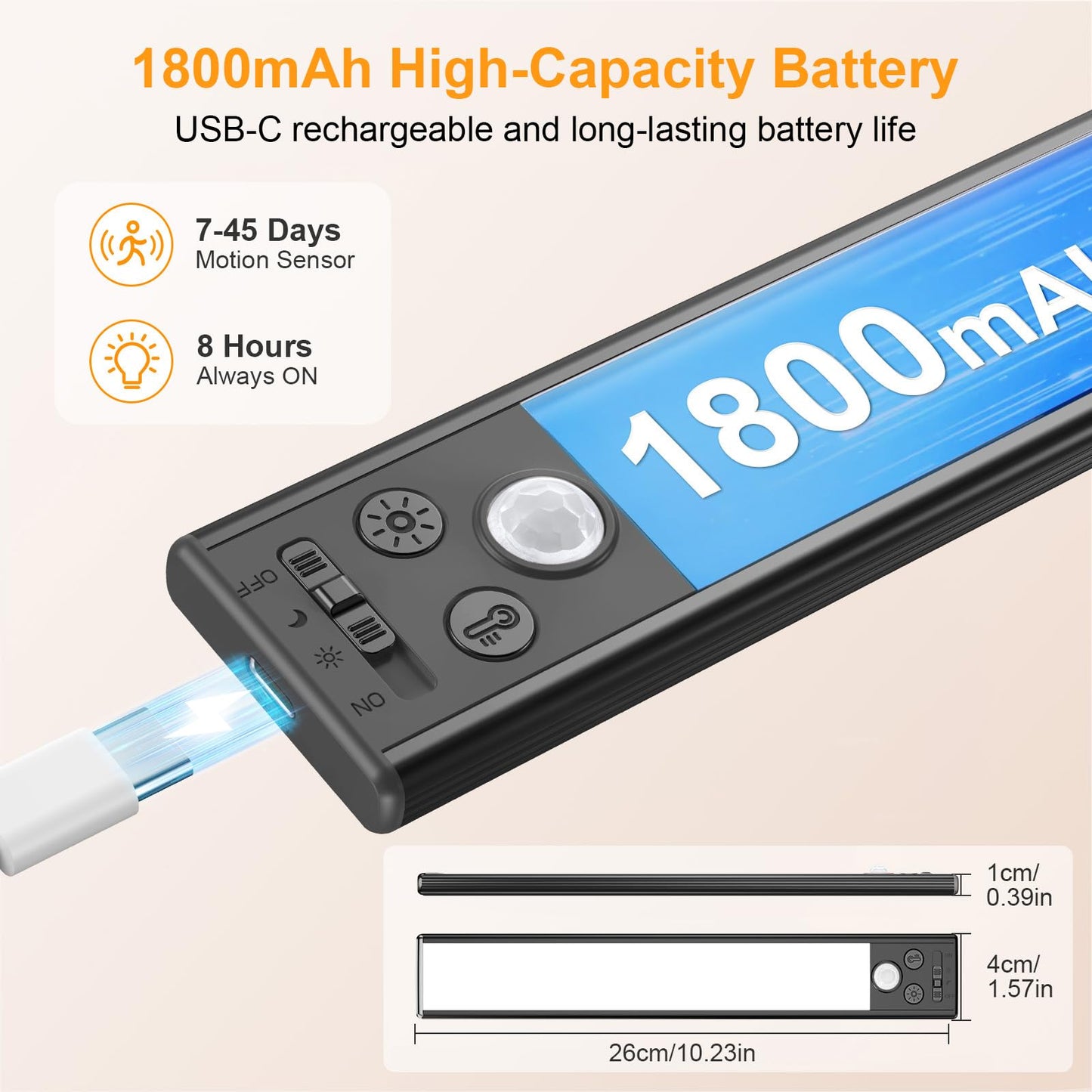 Gritin Under Cabinet Kitchen Lights Rechargeable