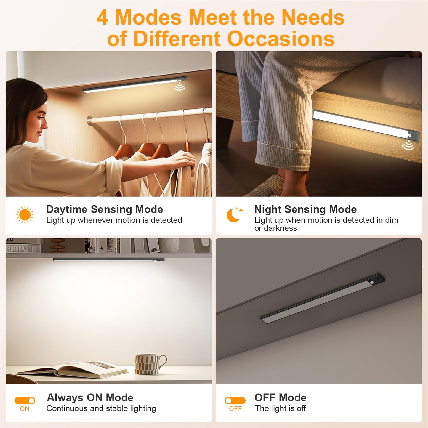 Gritin Under Cabinet Kitchen Lights Rechargeable