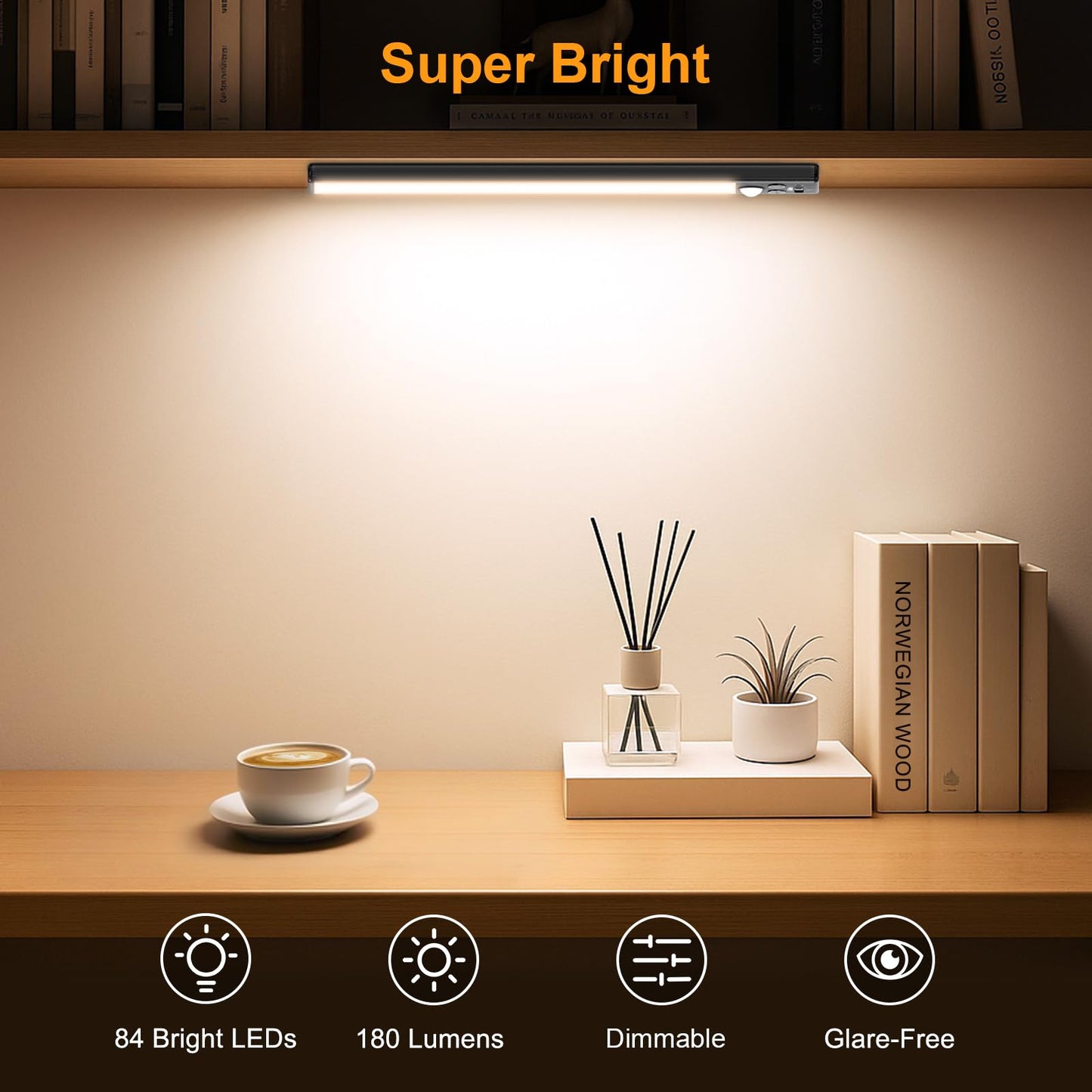 Gritin Under Cabinet Kitchen Lights Rechargeable