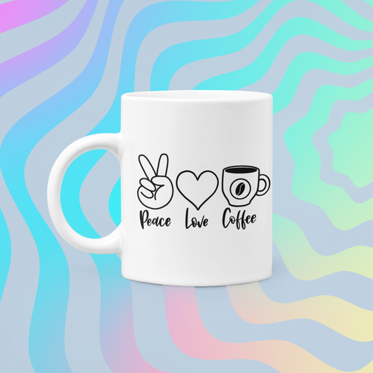 Peace Love Coffee Mug